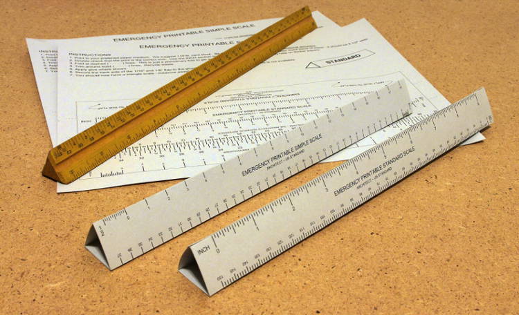 Architect Scale 12-inch Ruler  Printable ruler, Architectural